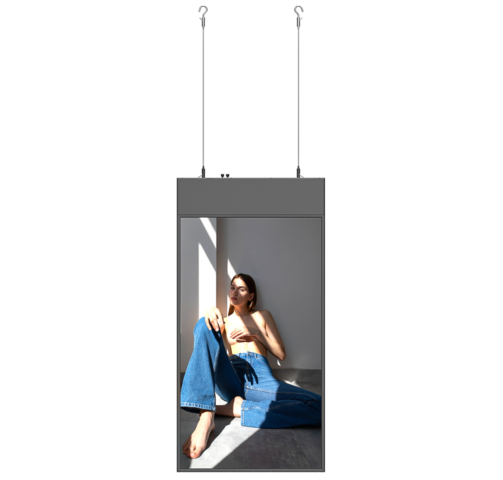 43-machine publicitaire double face suspendue en pouces